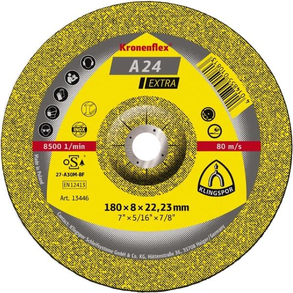 Schruppscheiben A 24 EX  125 x 6 x 22,23 mm gekröpft